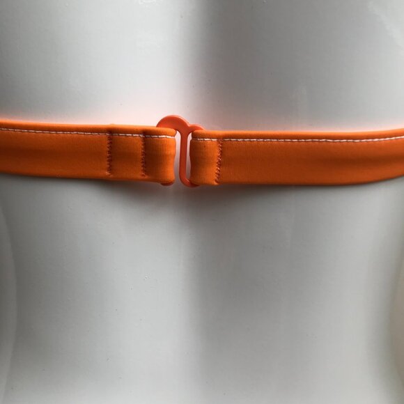 Billabong surf solid orange halter top low rise bikini set - Picture 7 of 8